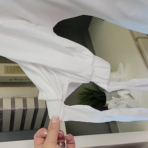 INC White top tie short sleeve - Picture 4 of 6